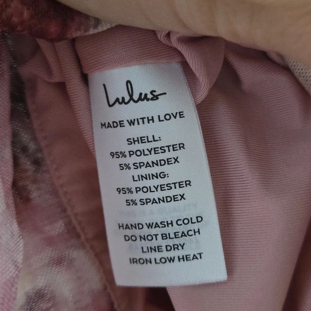 Lulus Floral Tube Top XL NWT Sleeveless Pink Brown Barbiecore Y2K Style - Picture 6 of 7